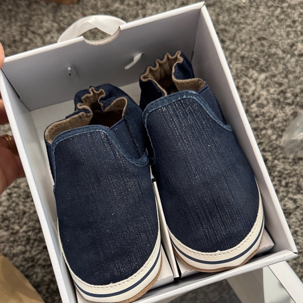 Robeez Navy Baby‎ Walker Shoes 2-3Y